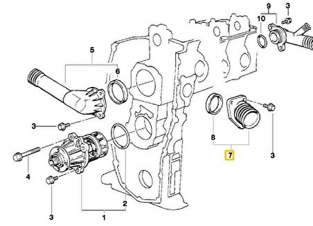 BMW E34 VE E36 M43 MOTOR WENDER SU FLANŞI 11531247122