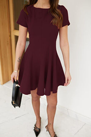 HanZone Kadın Kısa Kollu Kiloş Ithal Krep Elbise