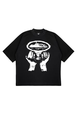 Unisex Oversize CORTEIZ HANDS Baskılı Boxy Fit Kalın Kumaşlı (240gsm) T-shirt