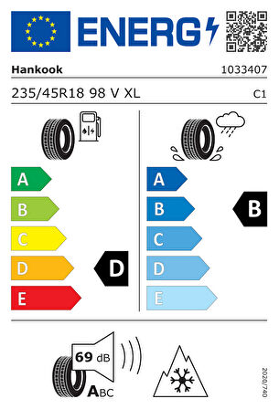 Hankook Winter i'cept iON IW01 T0 235/45R18 98V XL M+S 3PMSF EV Sound Absorber ( Yıl: 2023 )