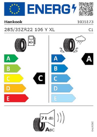 Hankook 285/35R22 106Y XL Ventus Evo SUV K137A Oto Yaz Lastiği (Üretim Yılı: 2025)