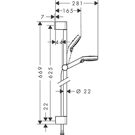 Hansgrohe Crometta Vario Unica Set 650 Mm Wschr