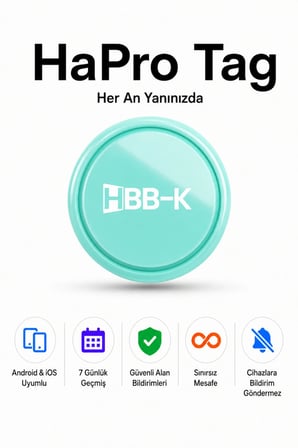 Hapro Tag Ios & Android Uyumlu Airtag Akıllı Gps Takip Cihazı(MAVİ)