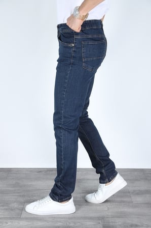 Erkek Regular Fit Rahat Kesim Denim Mavi Jeans