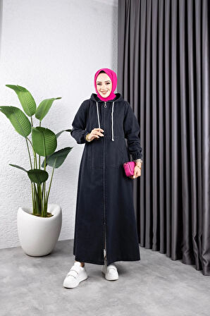 Kadın Fermuarlı Cepli Kar Yıkamalı Kot Kap