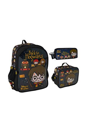 Harry Potter  Okul Çantası-Beslenme Ve kalem Çantası Seti