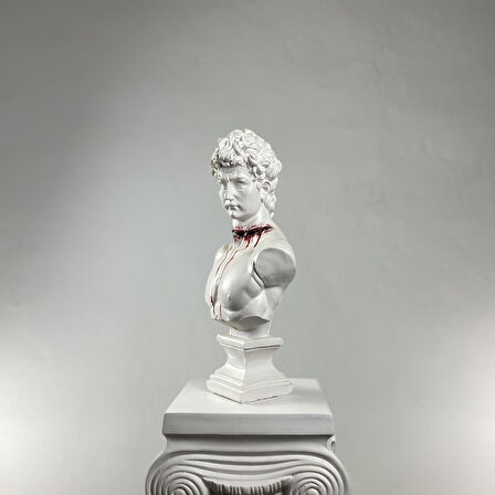 David "Cut Throat" Pop Art Heykel, Büyük Boy Büst, Özel Tasarım Dekoratif Heykel, Michelangelo David