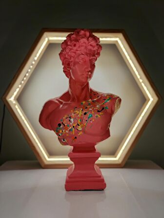 David 'Pink Candy' Dekoratif Heykel, Pop Art Roma Yunan Heykelleri