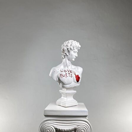 David 'Love Hurts' Dekoratif Heykel, Pop Art Roma Yunan Heykelleri