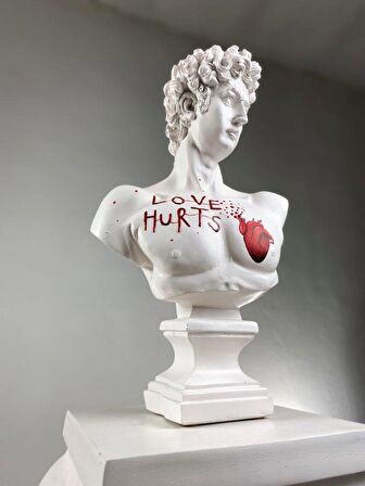 David 'Love Hurts' Dekoratif Heykel, Pop Art Roma Yunan Heykelleri