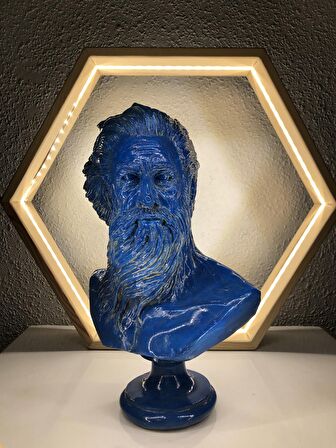 Poseidon 'Blue Wave' Dekoratif Heykel, Pop Art Roma Yunan Heykelleri