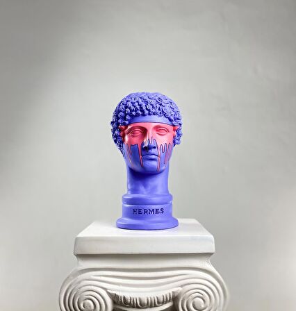 Hermes 'Purple-Man' Dekoratif Heykel, Pop Art Roma Yunan Heykelleri