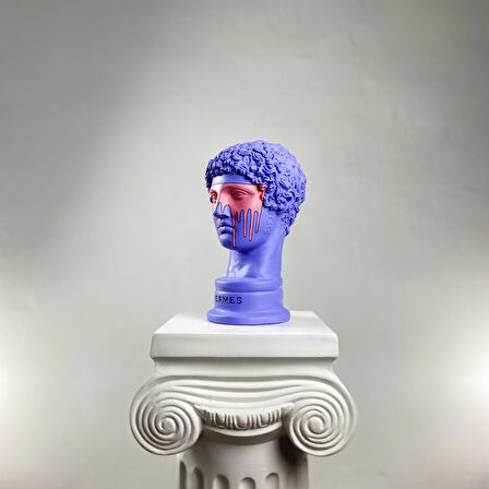 Hermes 'Purple-Man' Dekoratif Heykel, Pop Art Roma Yunan Heykelleri