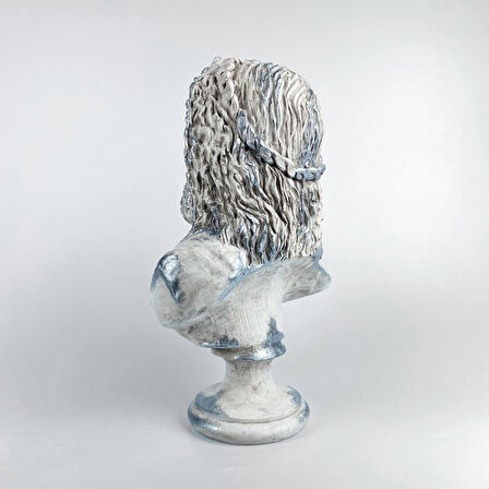 Poseidon 'Silver Moss' Dekoratif Heykel, Pop Art Roma Yunan Heykelleri