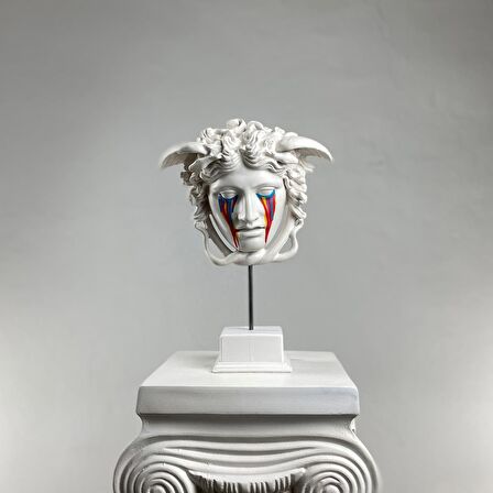 Medusa 'Coloring' Dekoratif Heykel, Pop Art Roma Yunan Heykelleri