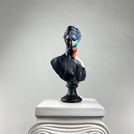 Artemis 'Slice of Color' Dekoratif Heykel, Pop Art Roma Yunan Heykelleri