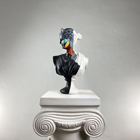 Artemis 'Slice of Color' Dekoratif Heykel, Pop Art Roma Yunan Heykelleri