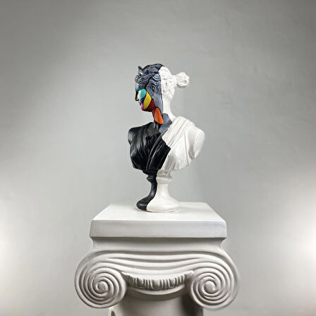 Artemis 'Slice of Color' Dekoratif Heykel, Pop Art Roma Yunan Heykelleri