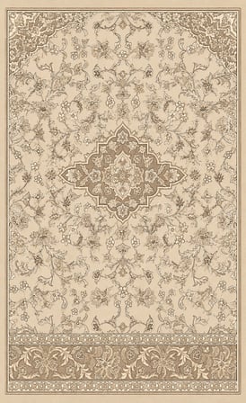Krem   Klasik Desenli Dijital Baskı Seccade – Geleneksel Motifli Namaz Seccadesi
