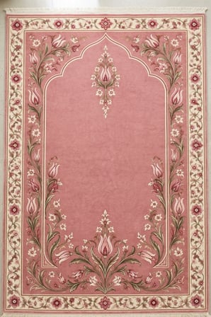 Pembe Lale Desenli  Seccade - Çeyizlik Ve Hediyelik Seccade Namazlık