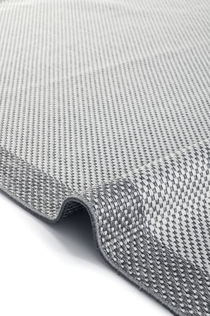 Modern Krem Gri Çerçeveli Sisal Mutfak ve Antre Halısı