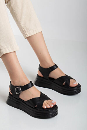 Sade Düz Platform Dolgu Taban Sandalet
