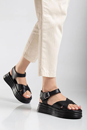 Sade Düz Platform Dolgu Taban Sandalet