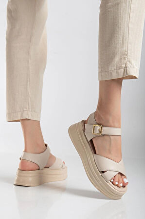 Sade Düz Platform Dolgu Taban Sandalet