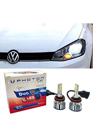 Vw Golf 7 Led Xenon Kısa Far Ampulü H7 Duo Yeni Seri Beyaz 2012-2017