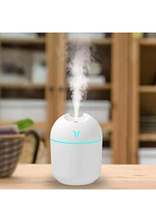 Bak Gel Al USB Kablolu Ultrasonik Hava Nemlendirici – Kompakt, Sessiz, Renkli Işıklı Buhar Makinesi ve Aromaterapi