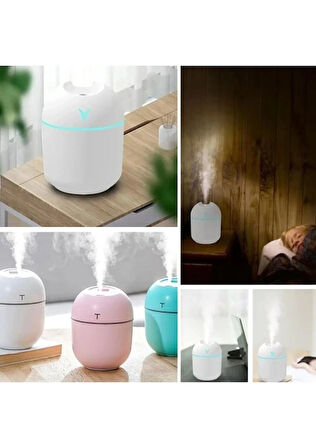 Bak Gel Al USB Kablolu Ultrasonik Hava Nemlendirici – Kompakt, Sessiz, Renkli Işıklı Buhar Makinesi ve Aromaterapi