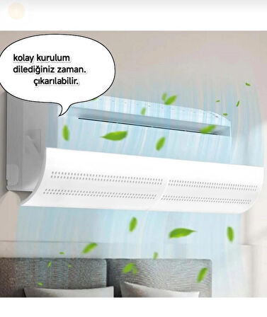 YENİLZD Klima Hava Yönlendirici Delikli Ayarlanabilir 58-105 CM Klima Çarpması Siperliği Aparatı HAVA PERDESİ  KLİMA AKSESUARI APARATI SİPERİ
