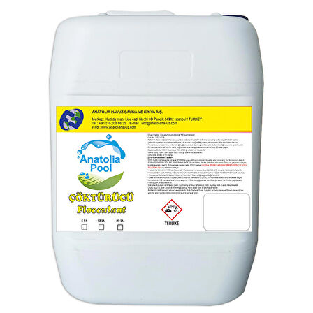 Anatolia Pool Çöktürücü 20 Lt (Flocculant / Çökeltici / Topaklayıcı)