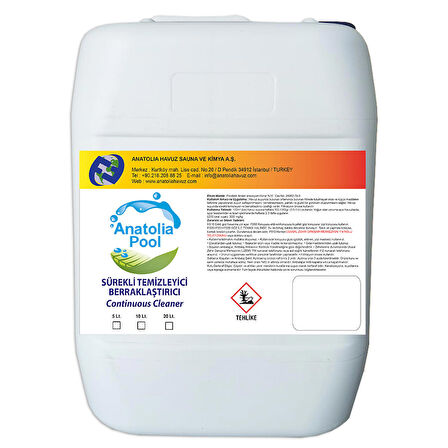 Anatolia Pool Sürekli Temizleyici 20 Lt (Continuous Cleaner)