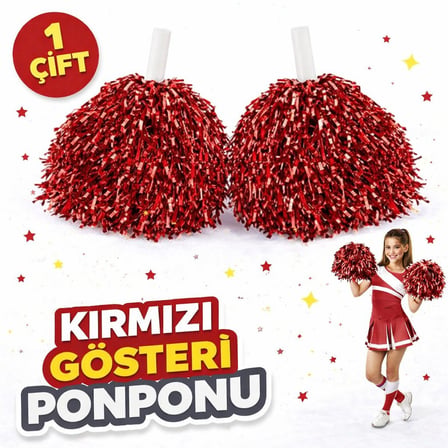 Özel Seri Kırmızı Renk 23 Nisan 19 Mayıs 29 Ekim Okul Gösteri Ponponları Hareketli Aksesuar