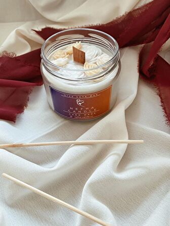 Nefha Candle VANİLYA Kokulu Soya Wax Kavanoz Mum