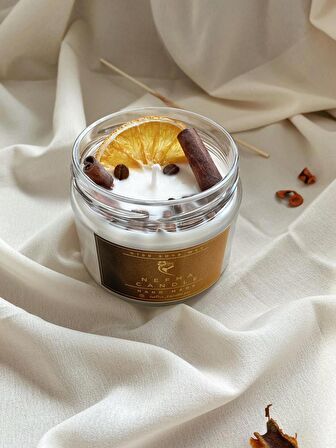 Nefha Candle Kahve & Tarçın KAVANOZ Soya Wax Mum