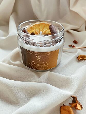 Nefha Candle Kahve & Tarçın KAVANOZ Soya Wax Mum