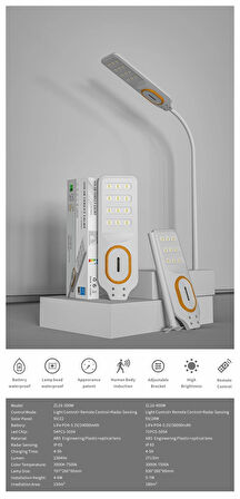 PREMİUM HB-800 400W Güneş Enerjili  LED Aydınlatma Bahçe Sokak Direk Armatürü. SOLAR AYDINLATMA.(30A.LİFO4)