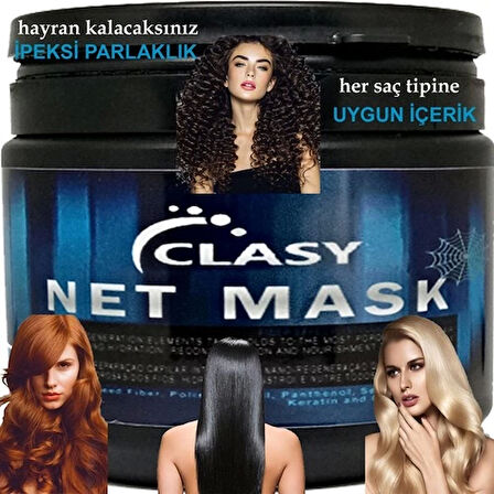 Clasy Net Mask 450ML Saç Bakım Maskesi ile 120ML Playboy Masaj Yağı