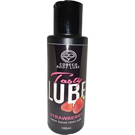 Cobeco Body Lube With Strawberry Water Based - Tasty Lube Latex Safe 100 ml | Latex - Kondom Uyumlu Su Bazlı Anàl Kàydırıcı Vajìnal Kàyganlàştırıcı Çikoolata Aromalı Lubrikant Jel