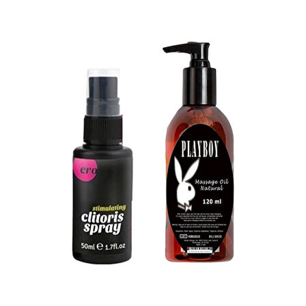 Hintohu Kadınlara Özel Sprey 50 Ml+Playboy Massage Oil Masaj Yağı 120 ml