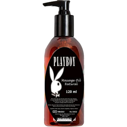 Playboy 120ML Masaj Yağı Naturel Aromaterapi Txnr - Playboy Natural Massage 120ML Oil