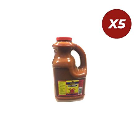 Louisiana Hot Sos (Acı Sos) Pet Şişe 3.75 Kg 5 Adet