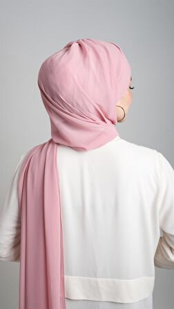 Pudra Pratik Hazır Geçmeli Bone Şal Şifon Kendinden Boneli Tek Bantlı 1453_06