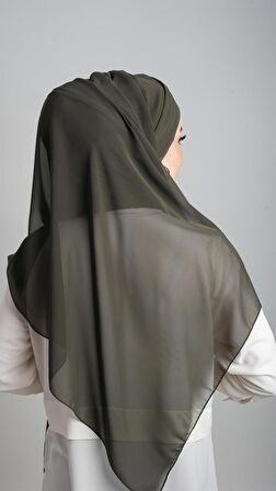 Haki Pratik Hazır Geçmeli Bone Şal Şifon Kendinden Boneli Tek Bantlı 1453_09