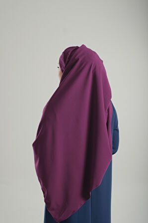 Şarabi Pratik Hazır Geçmeli Bone Şal Krep Mevsimlik Tek Bantlı 1453K_08