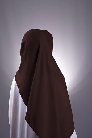 Kahve Arkadan Bağlamalı Şal Şifon Çapraz Üç Bantlı 1457_14