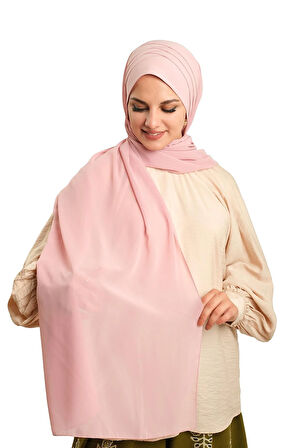 Pudra Arkadan Bağlamalı Şal Şifon Çapraz Bantlı Drapeli 1911_06