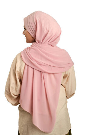 Pudra Arkadan Bağlamalı Şal Şifon Çapraz Bantlı Drapeli 1911_06